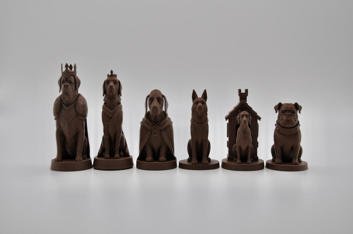 Hunde-gegen-Katzen-Schachfigurenset – komplettes 32-teiliges Schachset – Ansicht 7