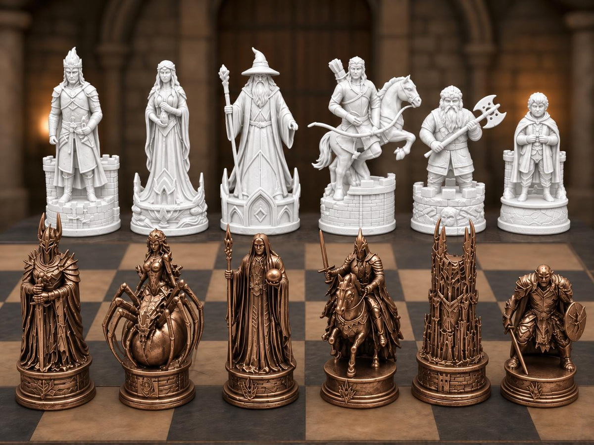 Dunkles Fantasy-Reich-Schachfigurenset – komplett 32-teilig – Ansicht 13