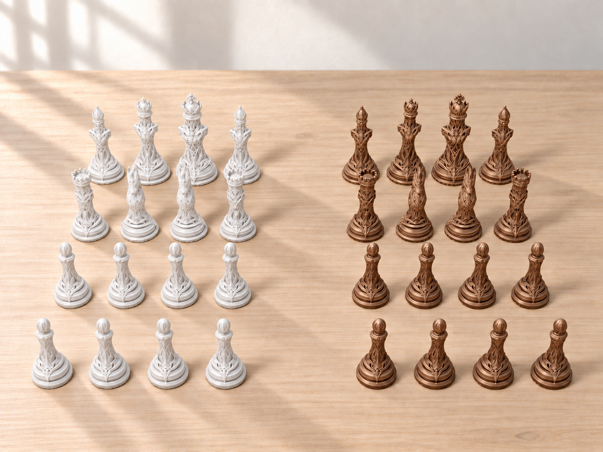 Umbral Crown Atelier – Schachfigurenset mit 32 Figuren – Ansicht 13