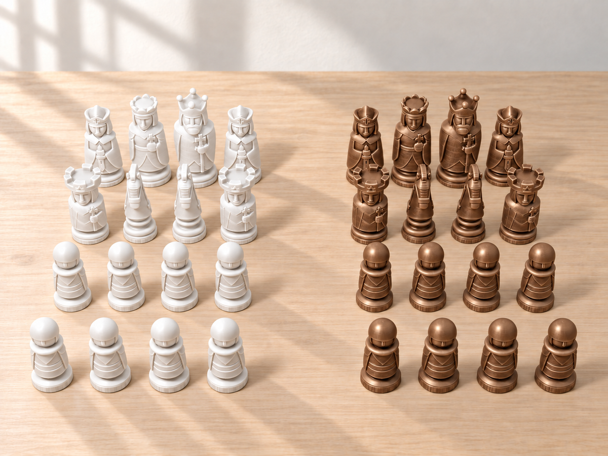 Medieval – Schachfigurenset mit 32 Figuren – Ansicht 13