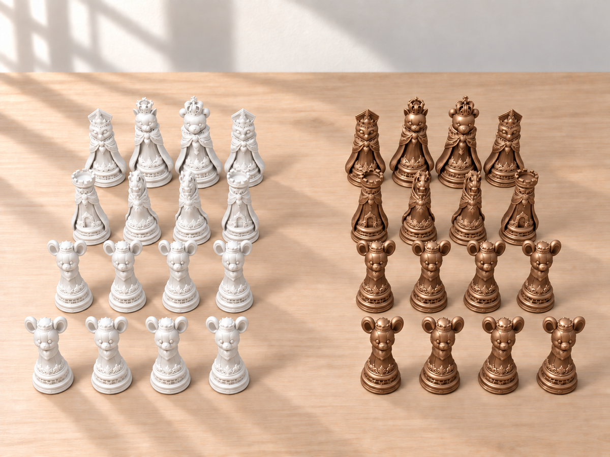 Plush Royale – Schachfigurenset mit 32 Figuren – Ansicht 13