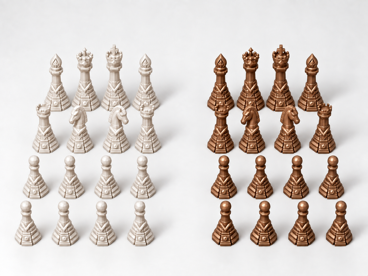 The Gilded Monolith Sovereignty – 32 Schachfiguren – Ansicht 13