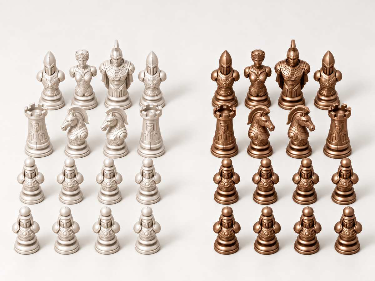 Mythos Mechanica – Schachfigurenset mit 32 Figuren – Ansicht 13