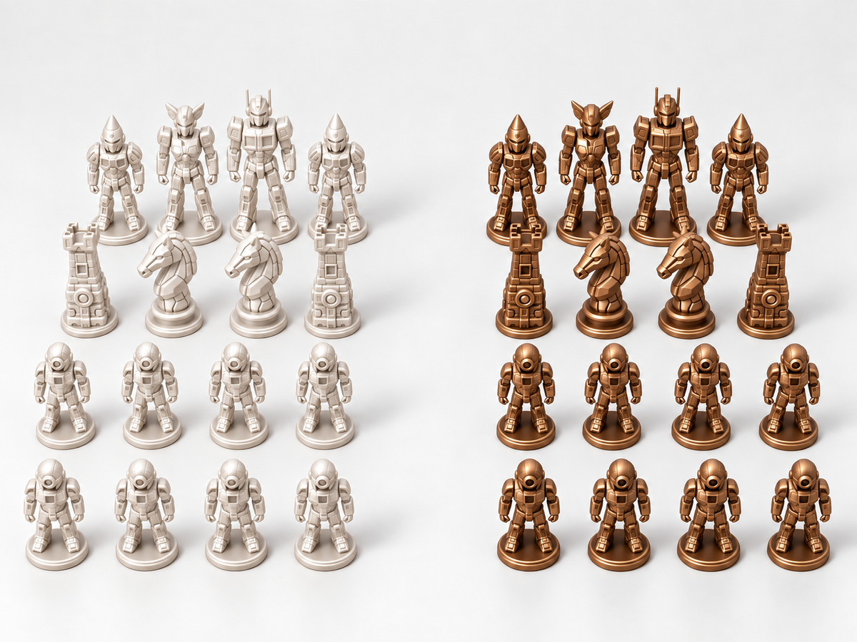 Mech Empire – Schachfigurenset mit 32 Figuren – Ansicht 13