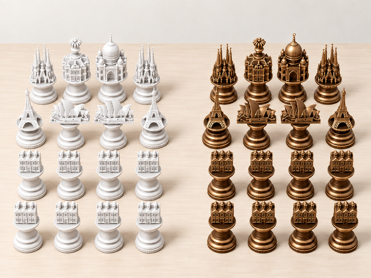 Architectura Mundi – Schachfigurenset mit 32 Figuren – Ansicht 13