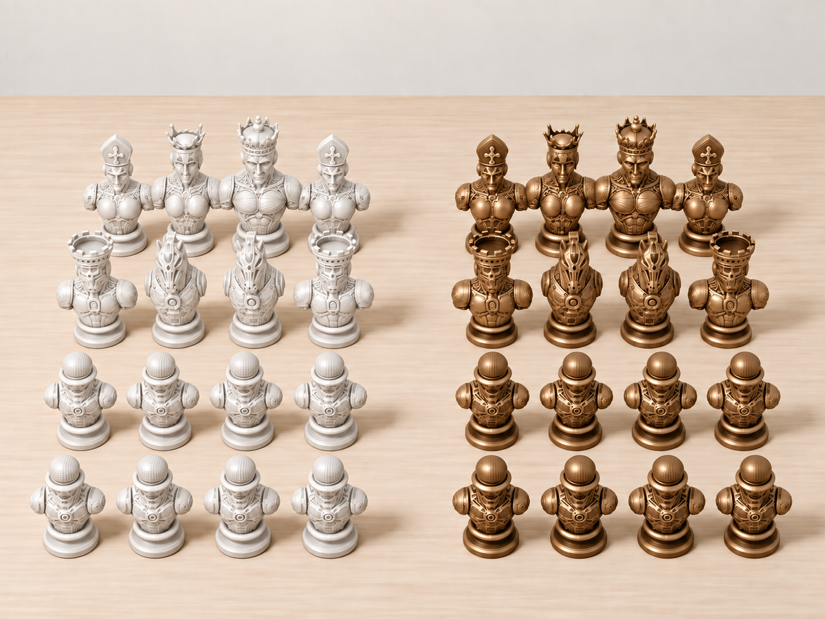 Droid – Mechanisches Schachfigurenset mit 32 Figuren – Ansicht 13