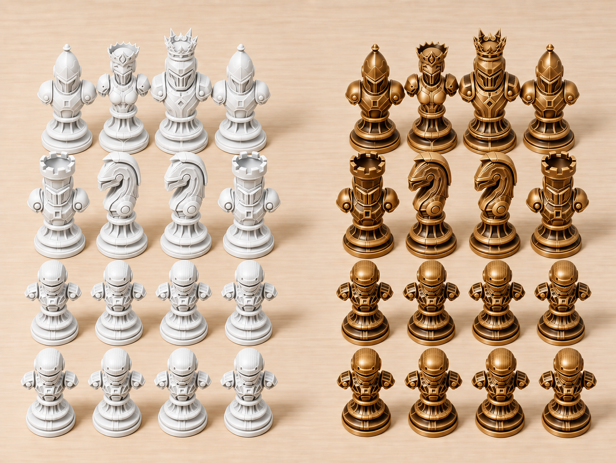 Celestial Dynasty – futuristisches Schachfigurenset mit 32 Figuren – Ansicht 13