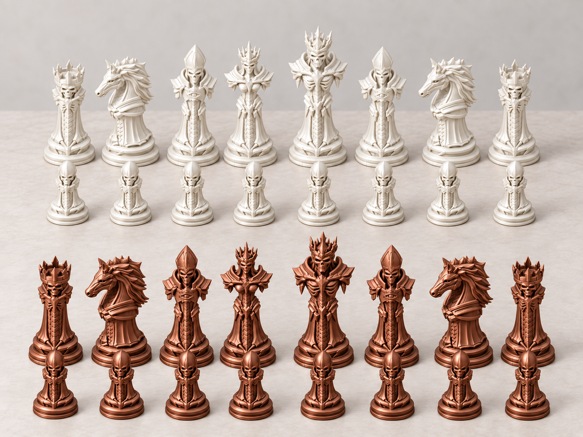 Eclypse Realm – düsteres Fantasy-Schachfigurenset mit 32 Figuren – Ansicht 13