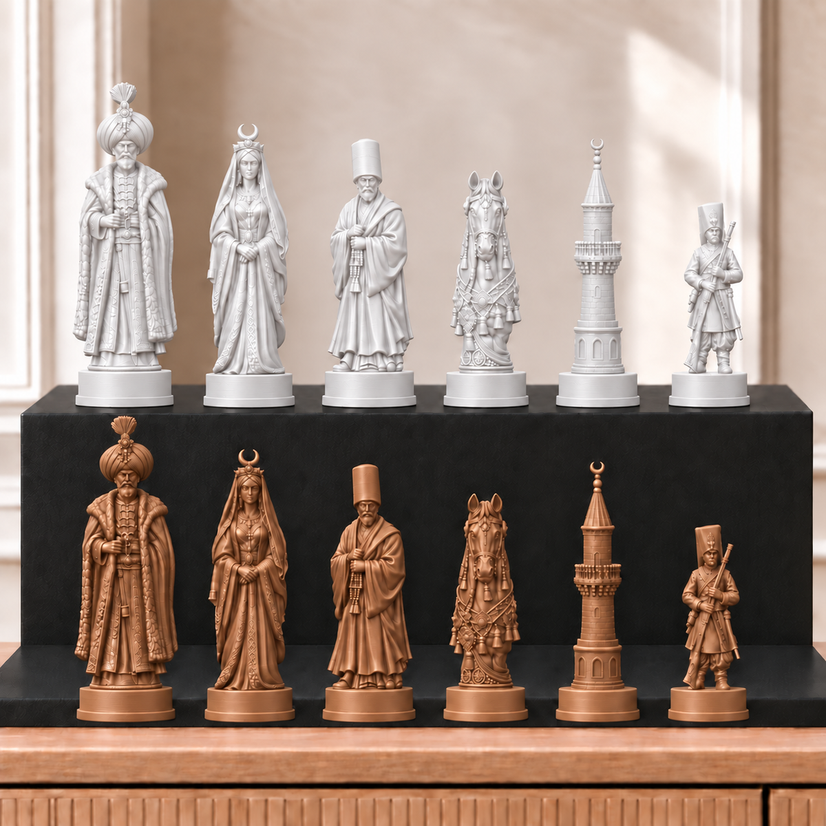Osmanen – thematisches Schachfigurenset mit 32 Figuren – Ansicht 13