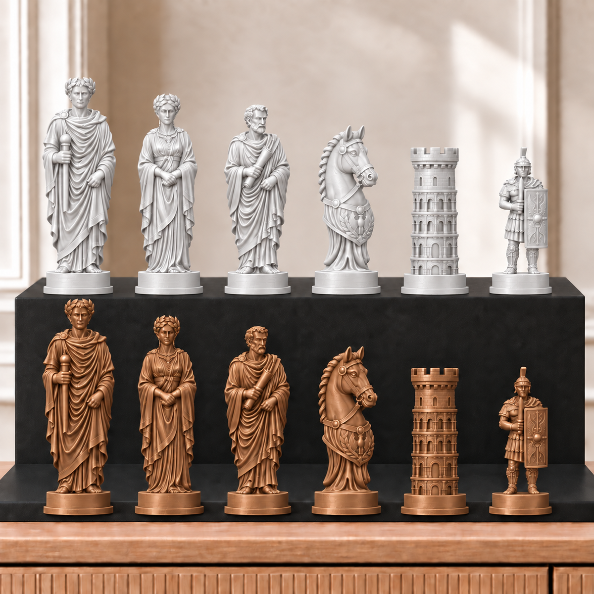 Römisches Reich – thematisches Schachfigurenset mit 32 Figuren – Ansicht 13