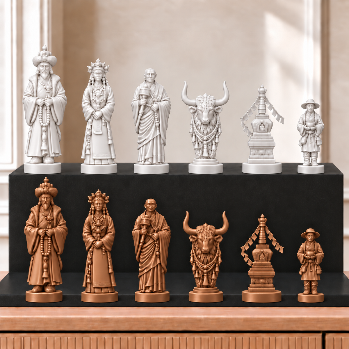 Tibet – thematisches Schachfigurenset mit 32 Figuren – Ansicht 13