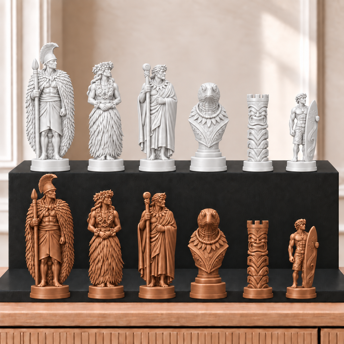 Hawaii – thematisches Schachfigurenset mit 32 Figuren – Ansicht 13