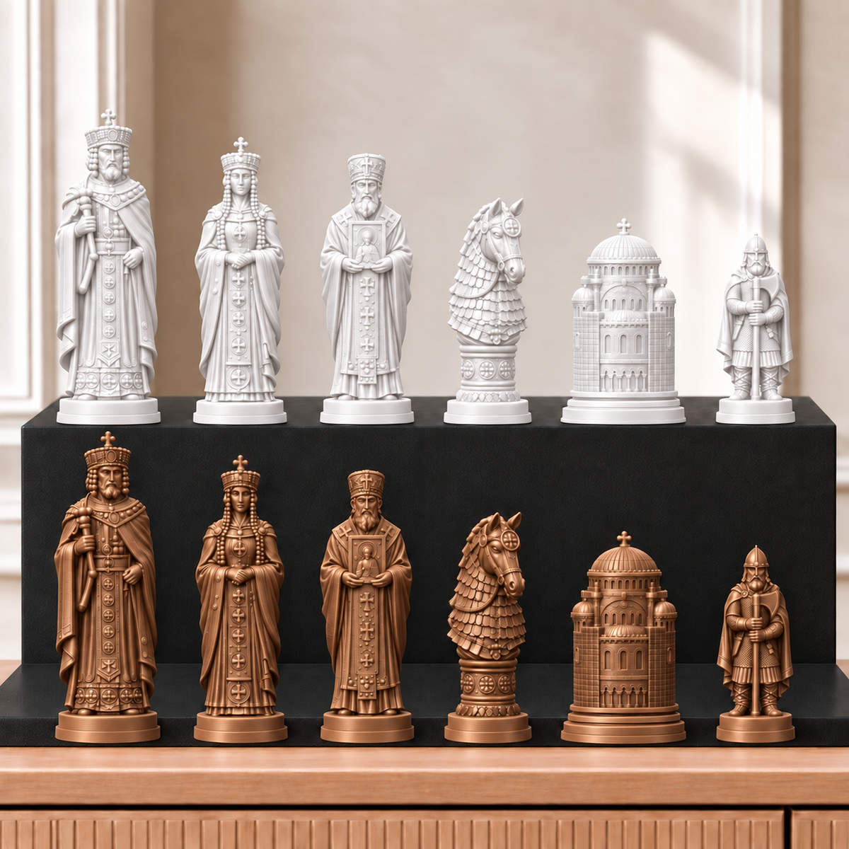 Byzanz – thematisches Schachfigurenset mit 32 Figuren – Ansicht 13