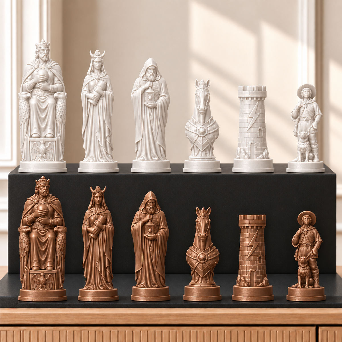 Tarot – thematisches Schachfigurenset mit 32 Figuren – Ansicht 13
