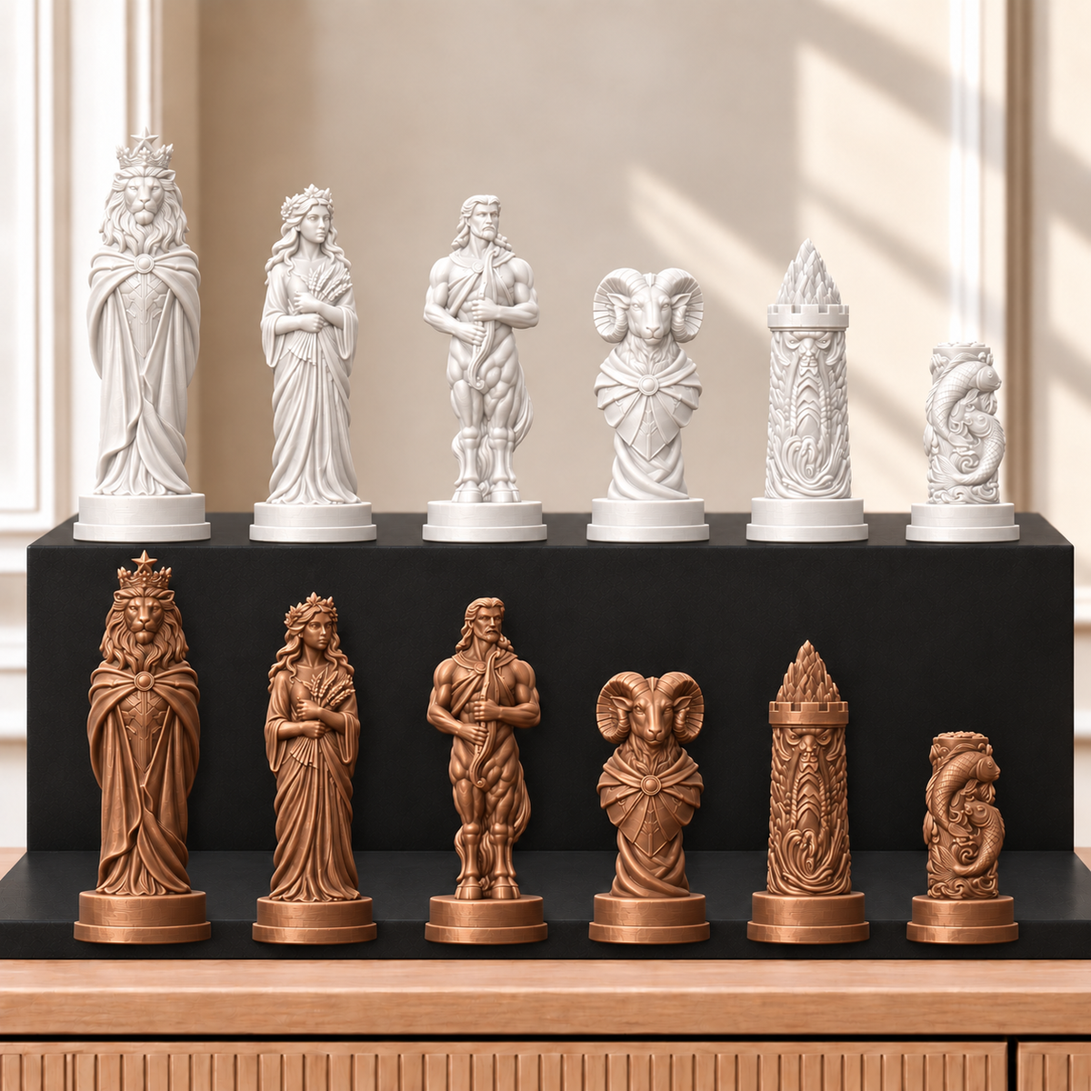 Sternzeichen – thematisches Schachfigurenset mit 32 Figuren – Ansicht 13