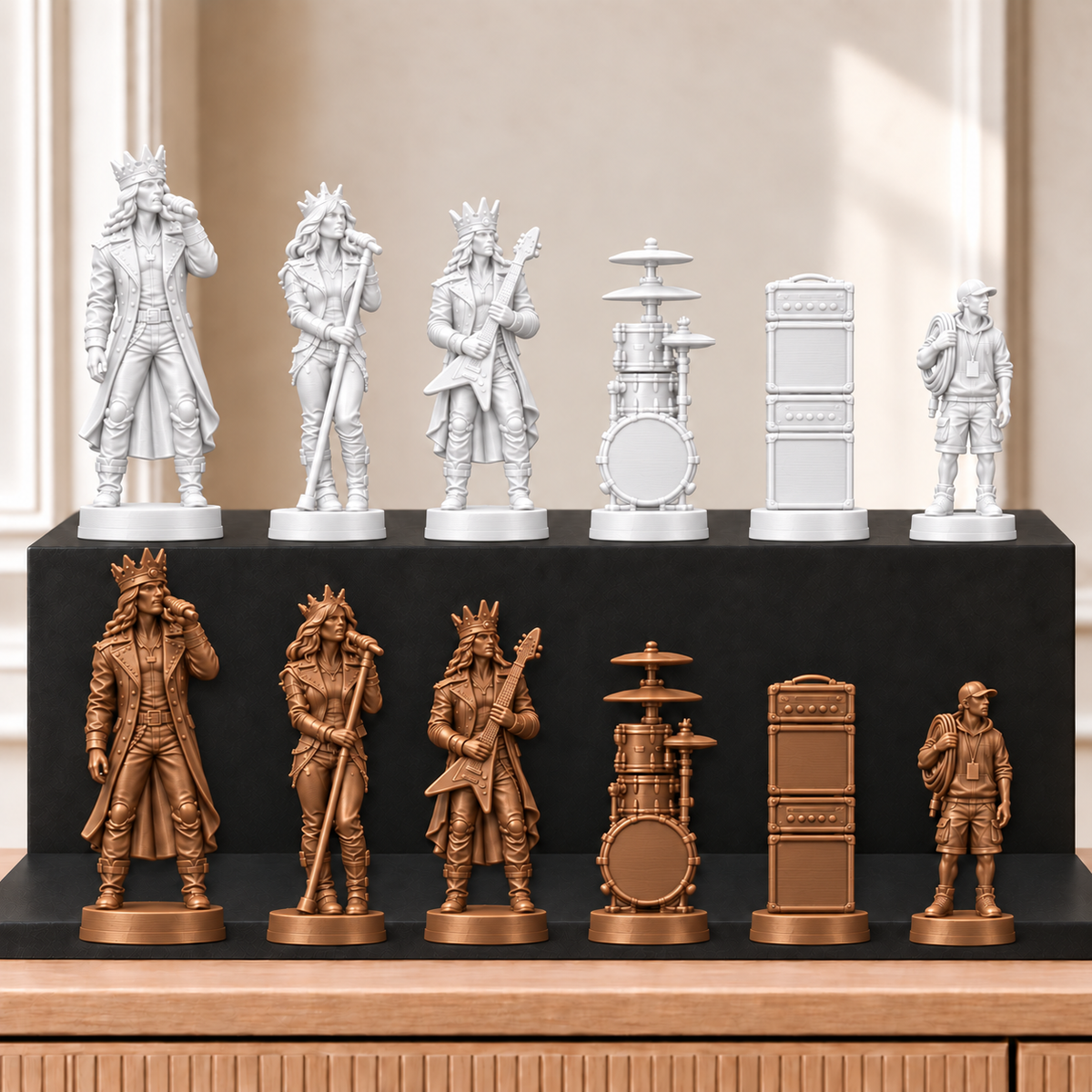 Rockband – thematisches Schachfigurenset mit 32 Figuren – Ansicht 13