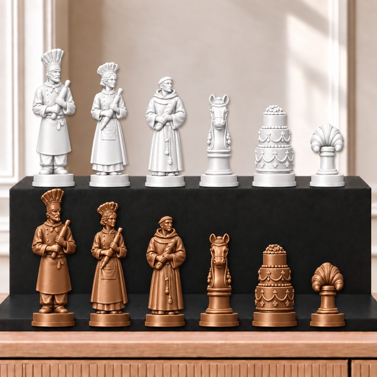 Bäcker – thematisches Schachfigurenset mit 32 Figuren – Ansicht 13