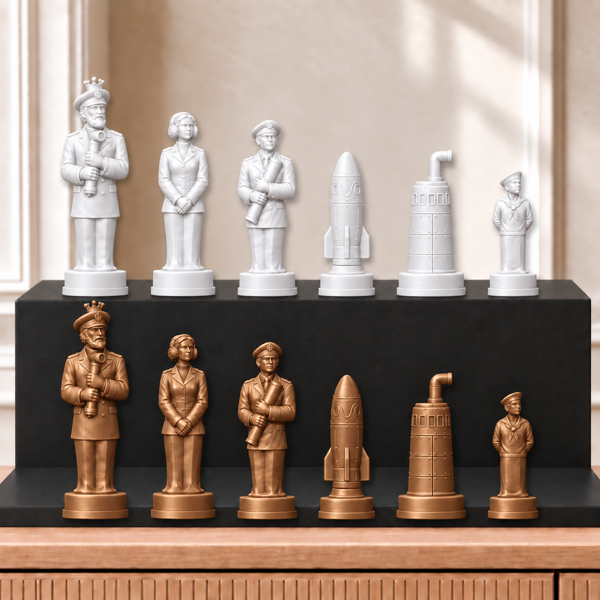 U-Boote – thematisches Schachfigurenset mit 32 Figuren – Ansicht 13