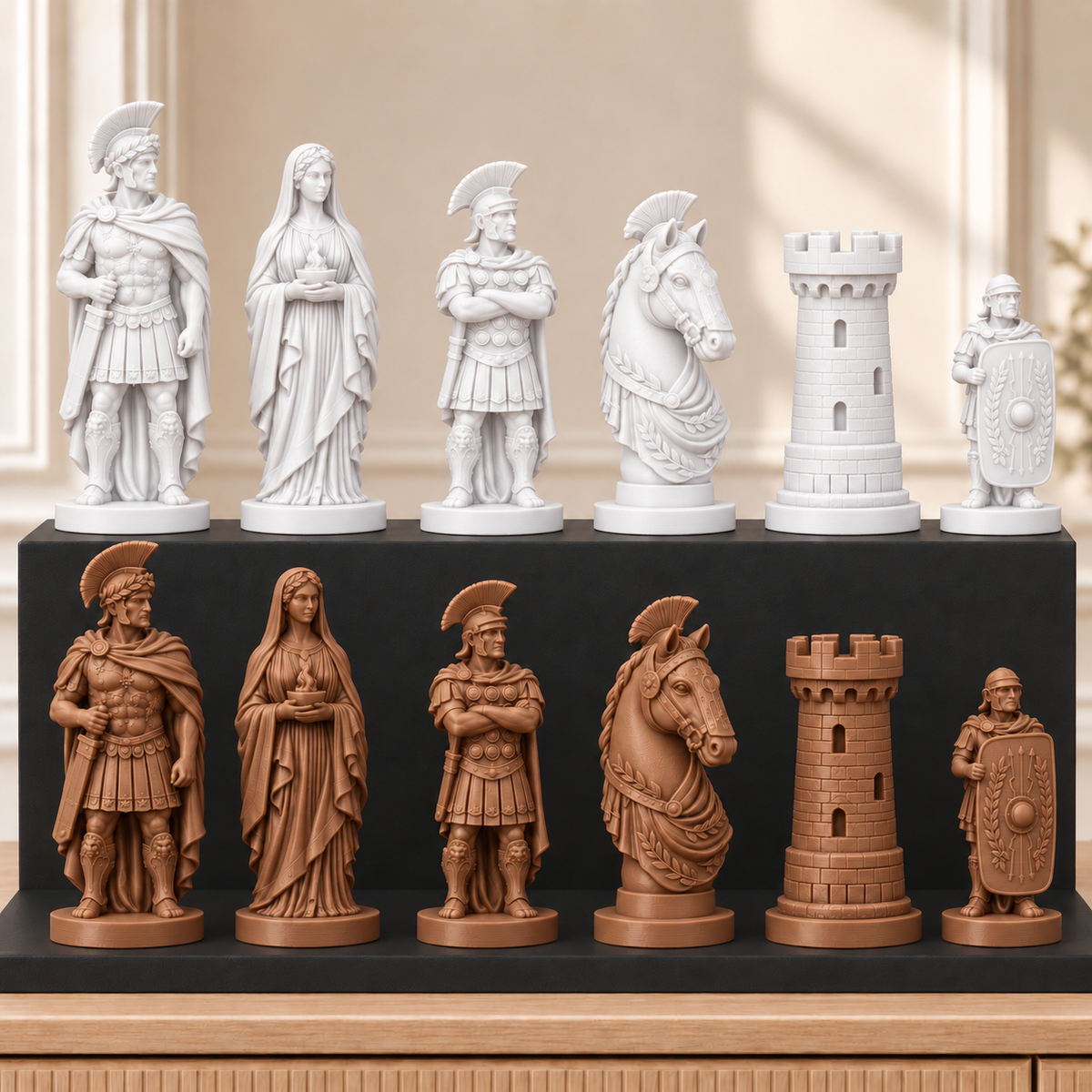 Römische Legion – thematisches Schachfigurenset mit 32 Figuren – Ansicht 13