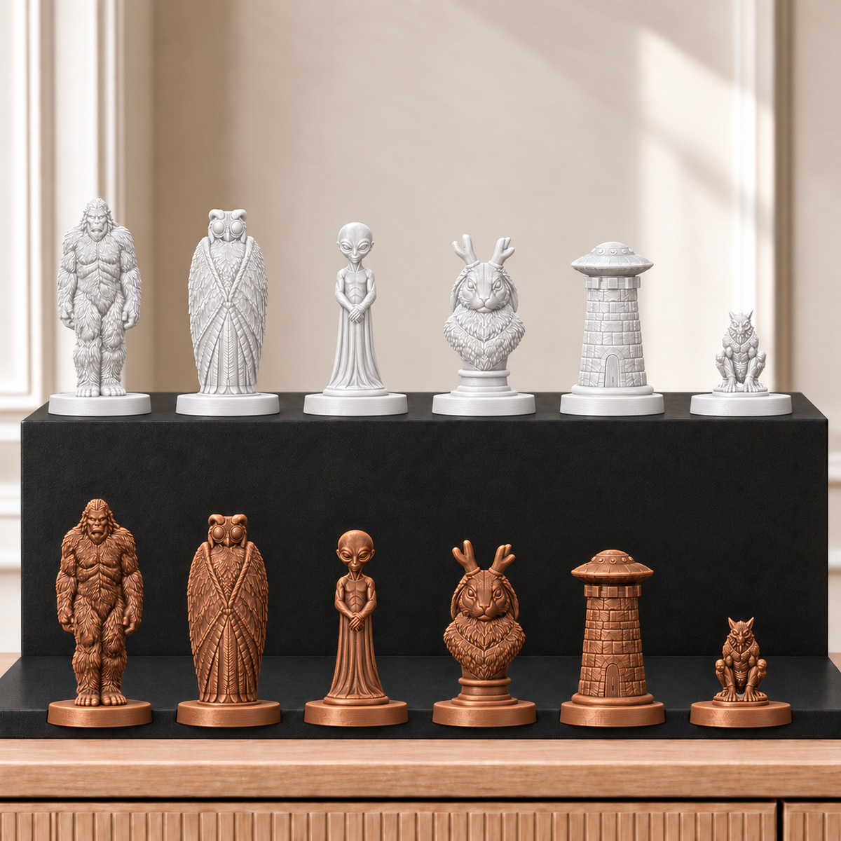 Kryptiden – thematisches Schachfigurenset mit 32 Figuren – Ansicht 13
