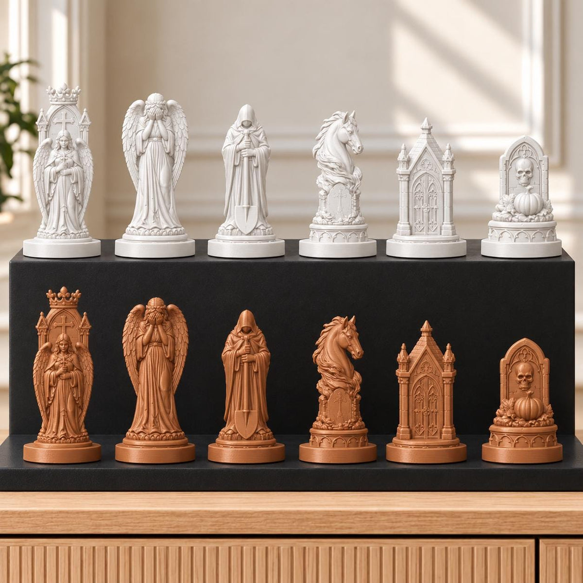 Friedhof – thematisches Schachfigurenset mit 32 Figuren – Ansicht 13