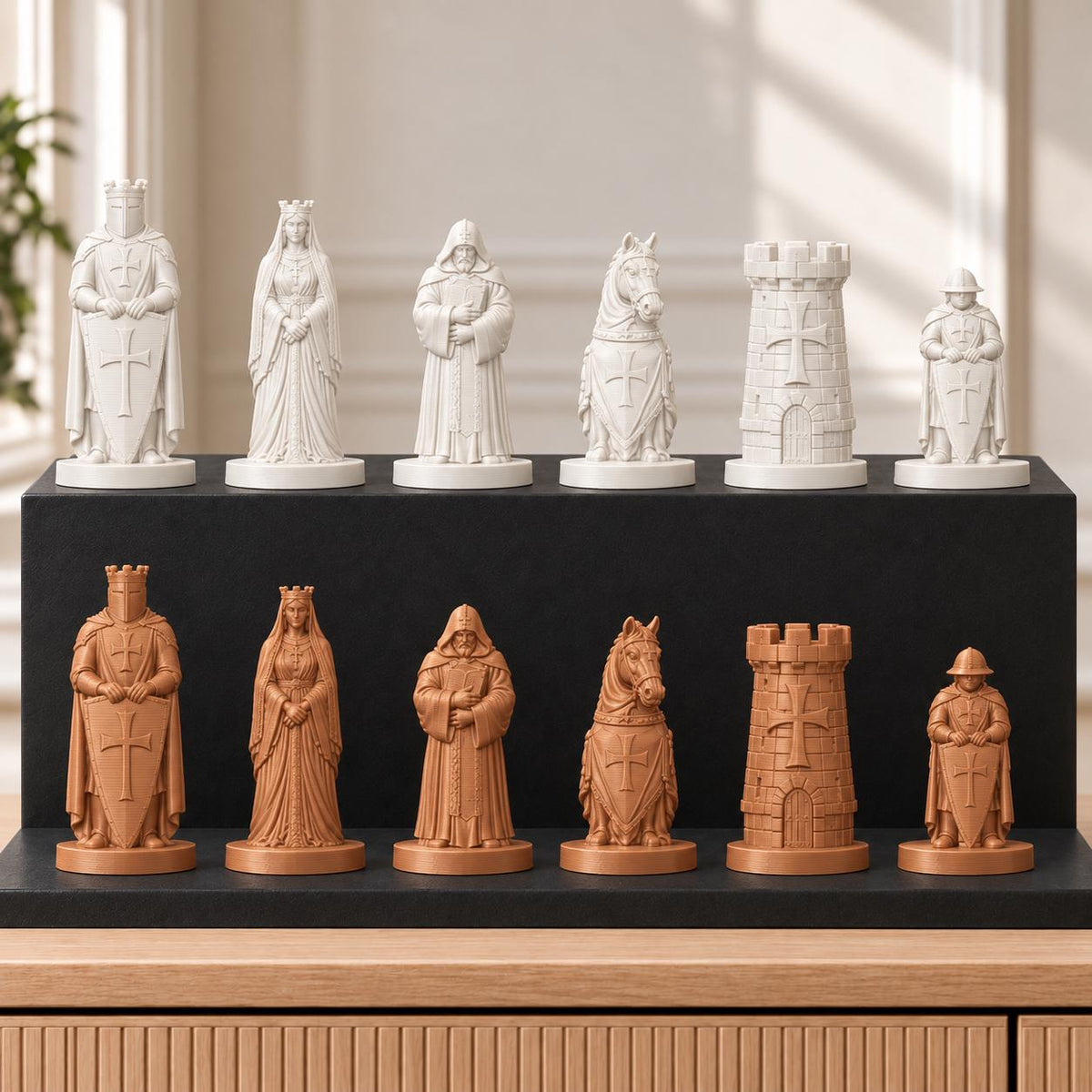 Templer – thematisches Schachfigurenset mit 32 Figuren – Ansicht 13