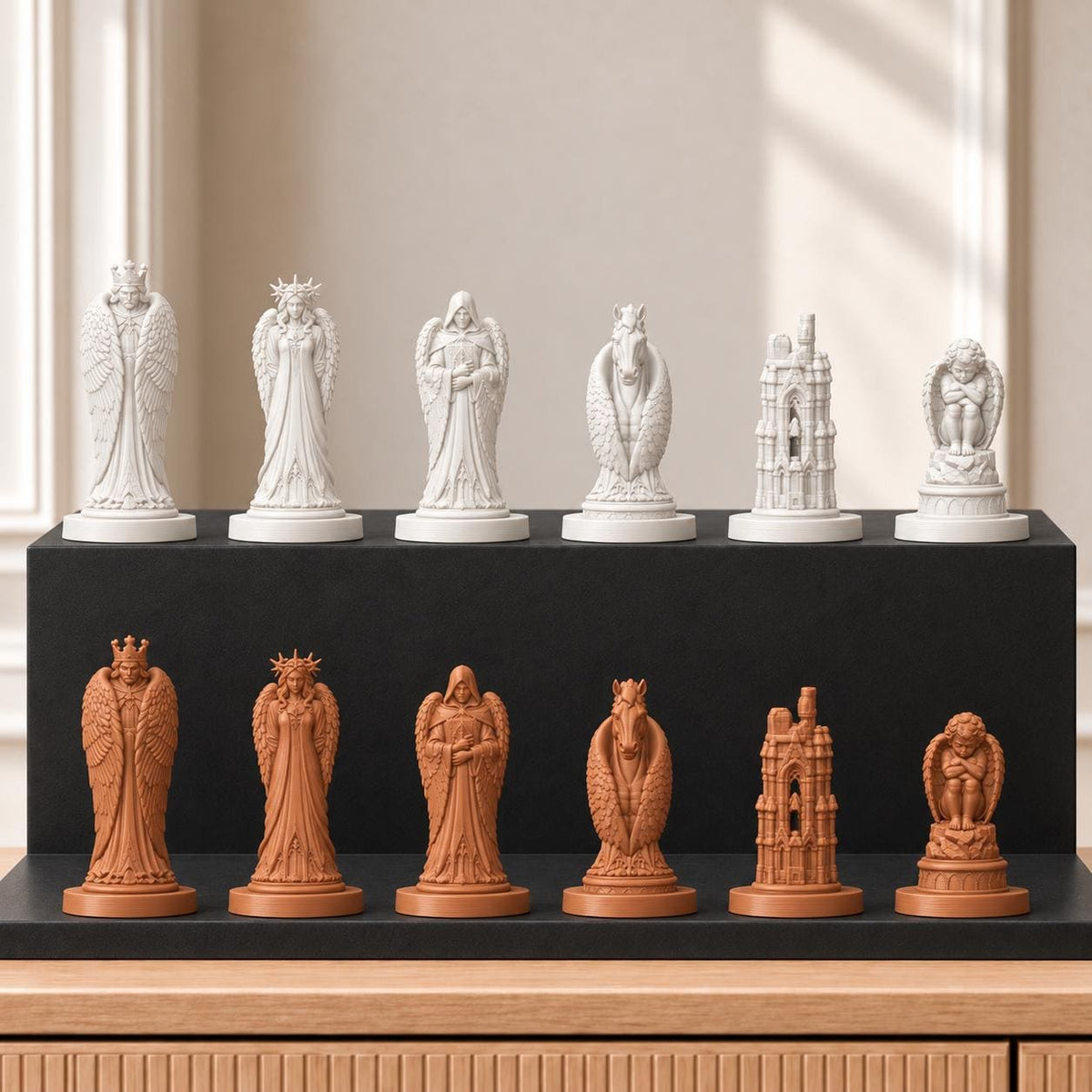Gefallene Engel – thematisches Schachfigurenset mit 32 Figuren – Ansicht 13
