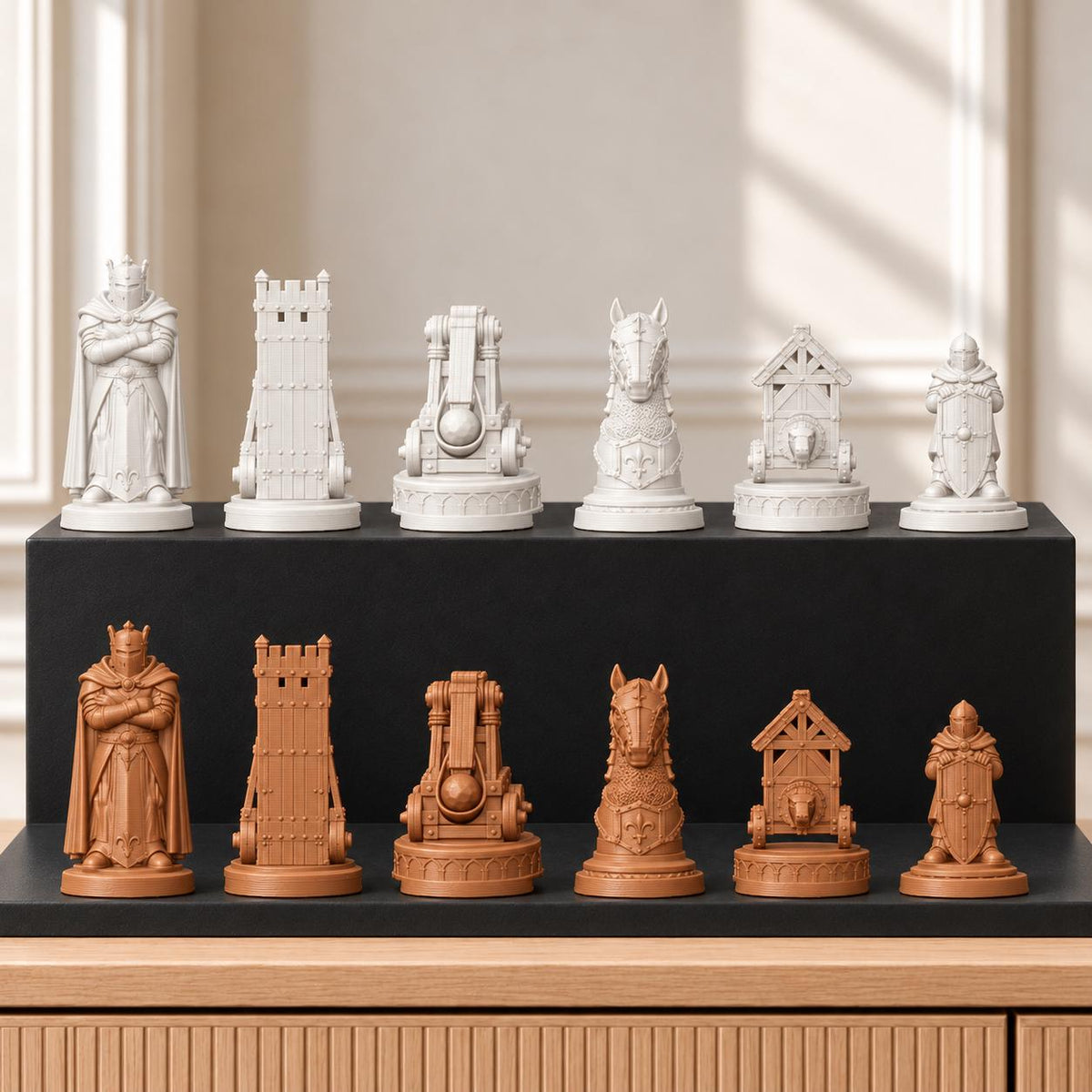 Belagerung – thematisches Schachfigurenset mit 32 Figuren – Ansicht 13