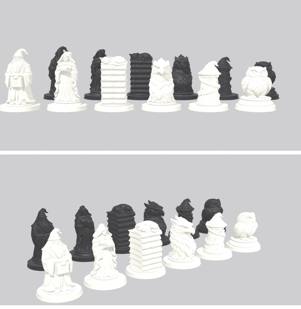 Zauberer Schachfiguren – STL & 3MF Download – Ansicht 13