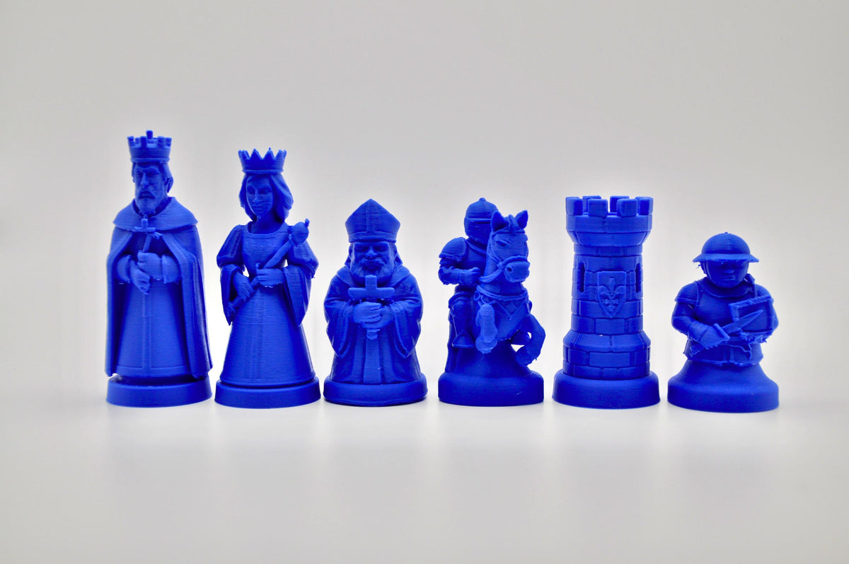 Altes-Ägypten-gegen-mittelalterliches-Europa-Schachfigurenset – komplettes 32-teiliges Schachset – Ansicht 7