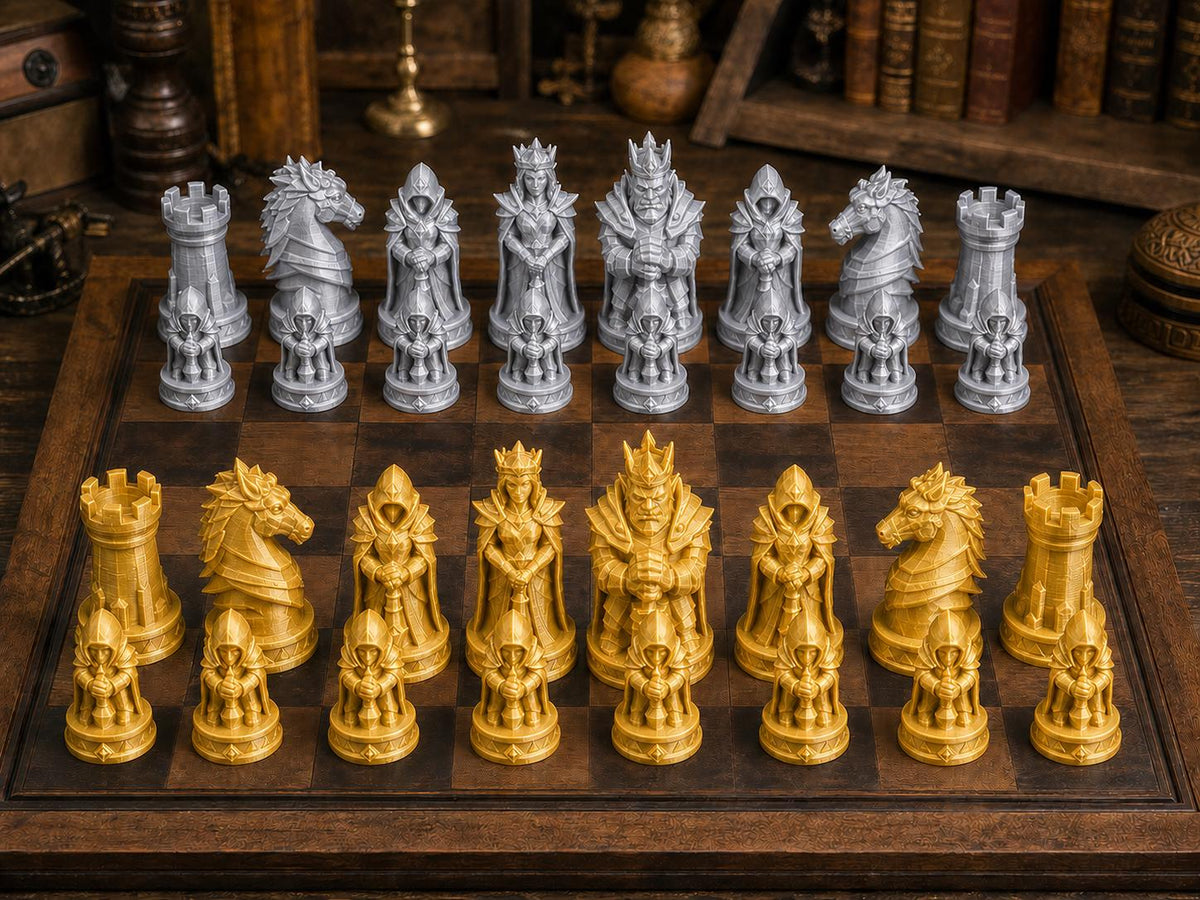 Monster-Lords-Schachfigurenset – komplettes 32-teiliges Fantasy-Schachset – Ansicht 4