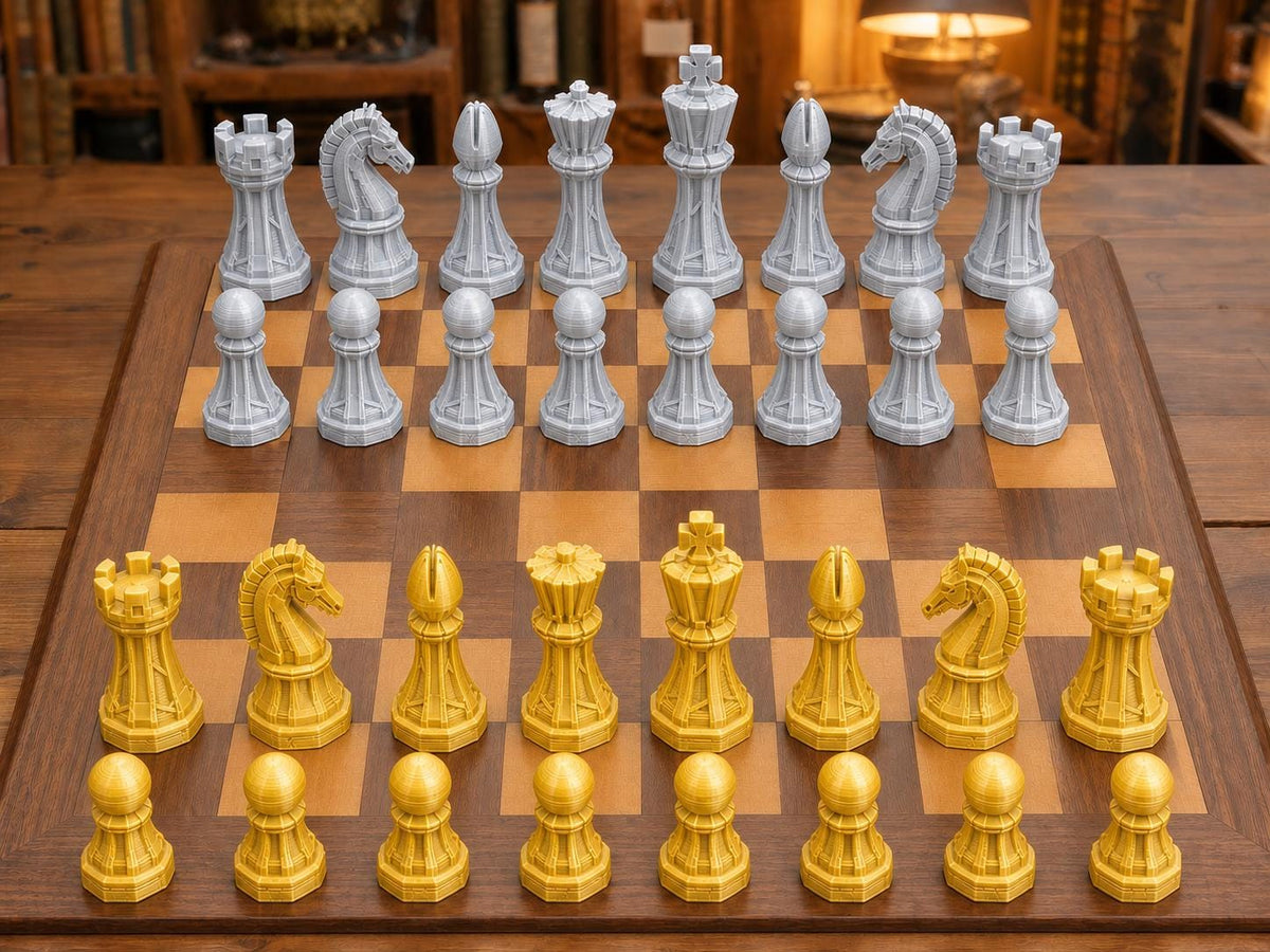 Futuristische Technik – komplettes 32-teiliges Schachfigurenset – Ansicht 4
