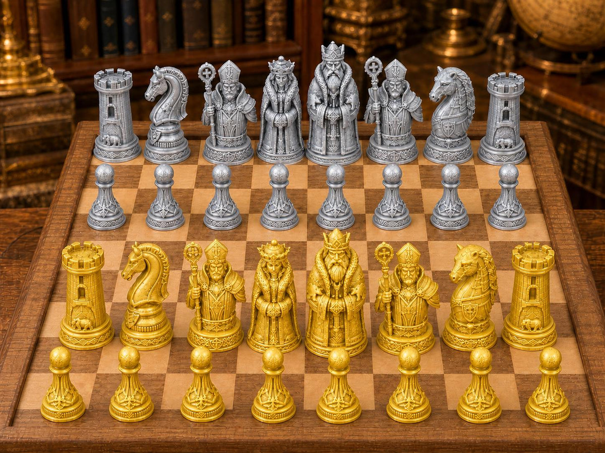 Imperiales Reich – komplettes 32-teiliges Schachfigurenset – Ansicht 4