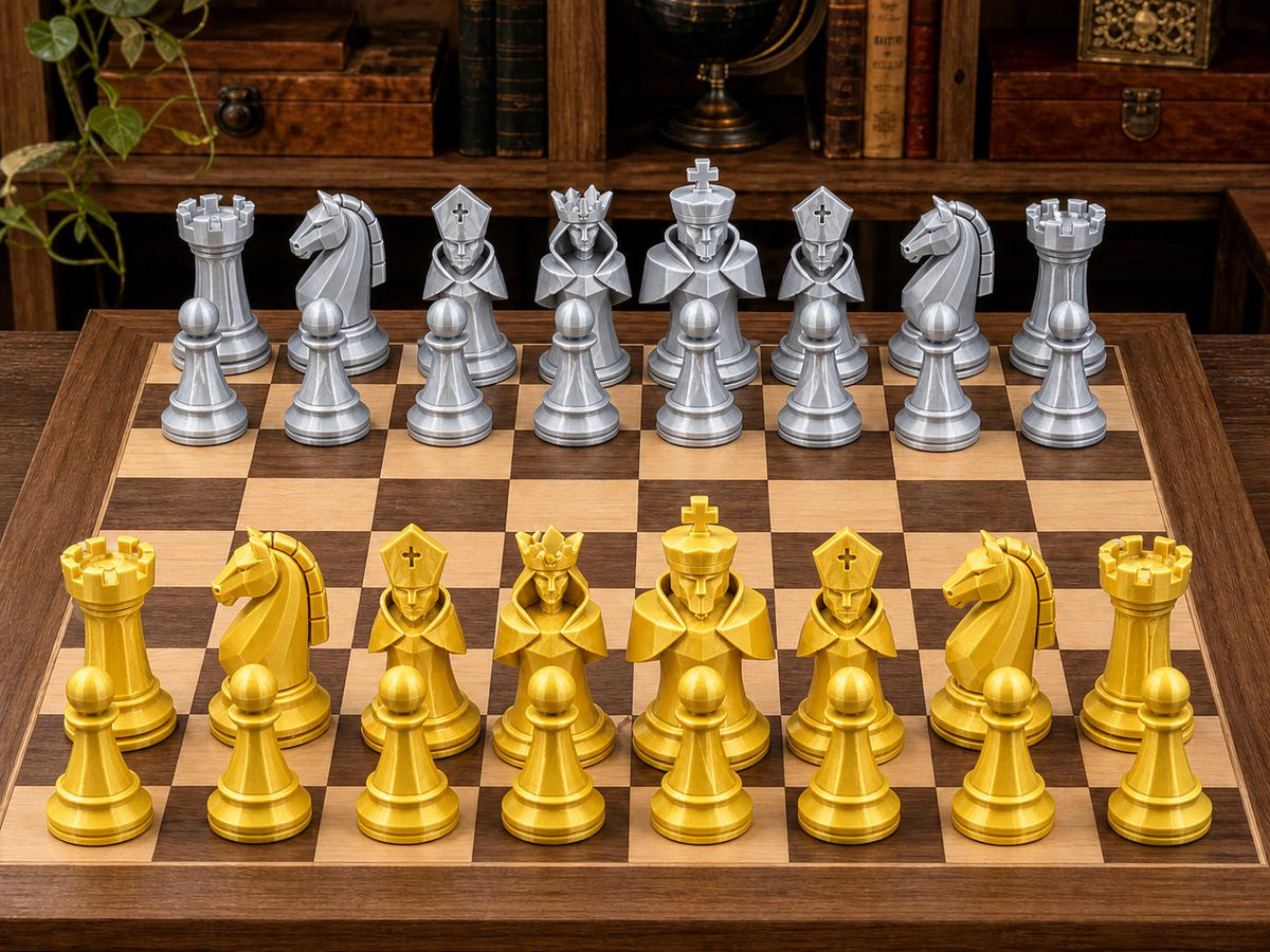 Imperiales Herrscherreich – komplettes 32-teiliges Schachfigurenset – Ansicht 4