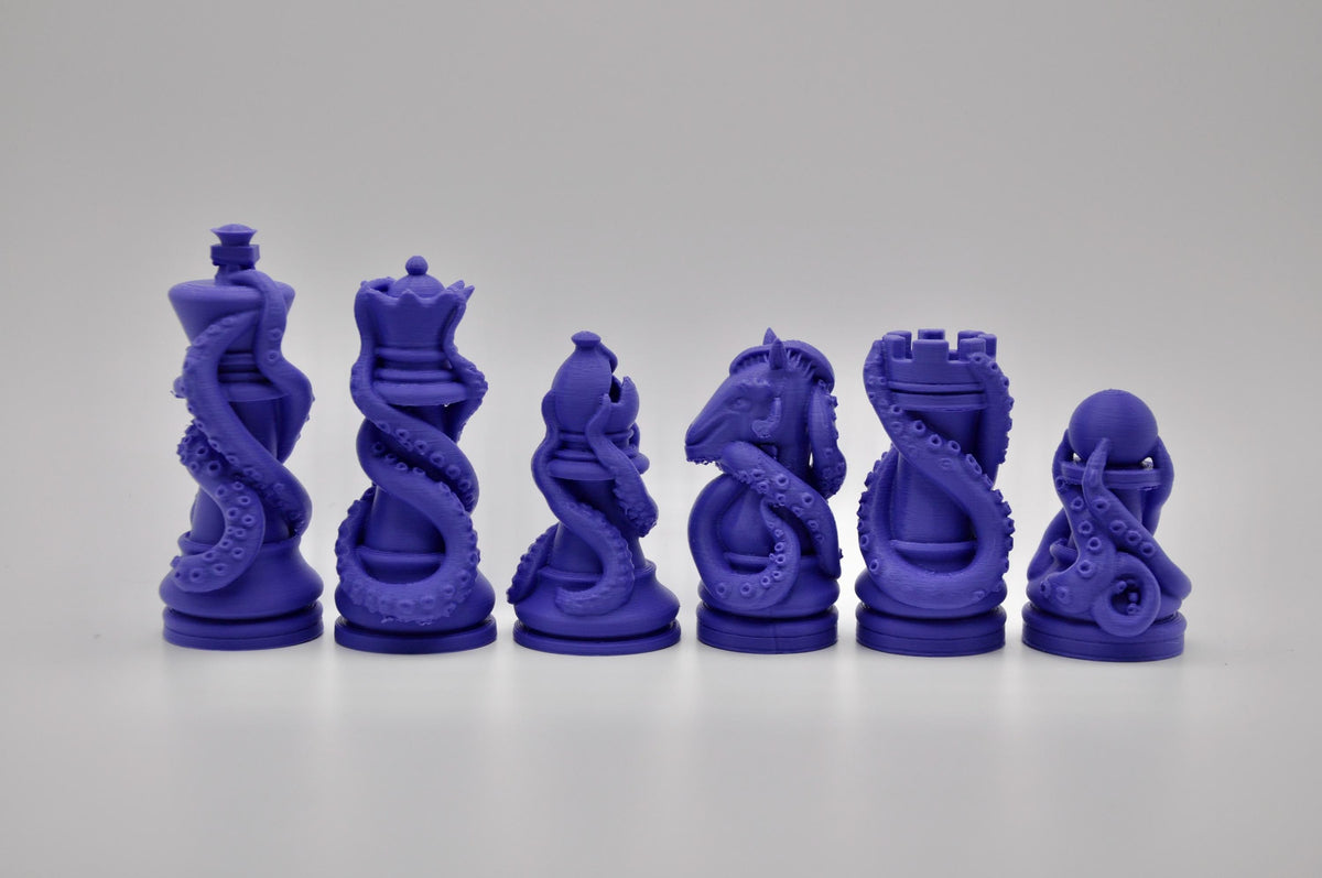 Tentakel-Schachfigurenset – komplettes 32-teiliges Schachset – Ansicht 6