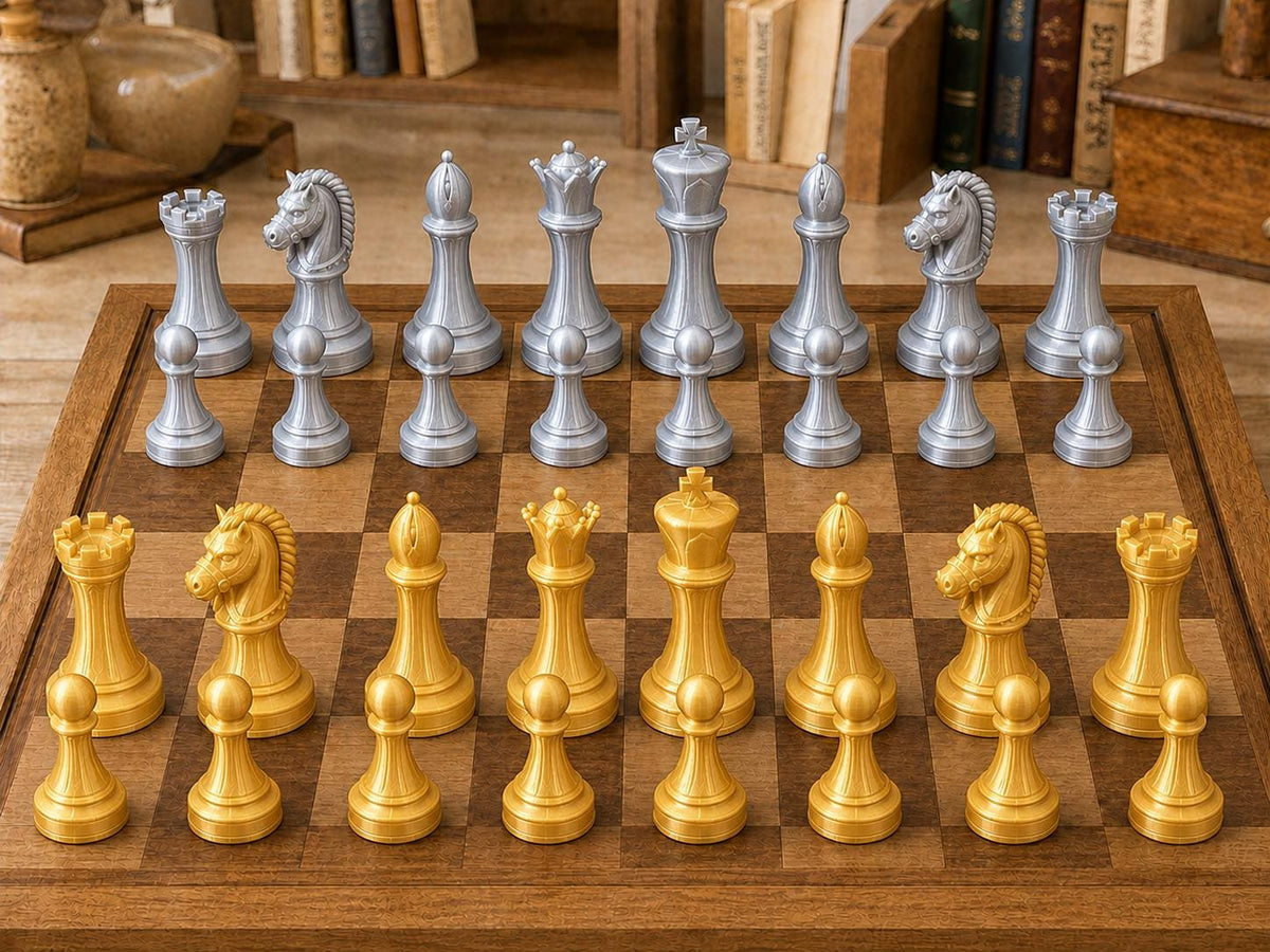 Minimaler Luxus – komplettes 32-teiliges Schachfigurenset – Ansicht 4