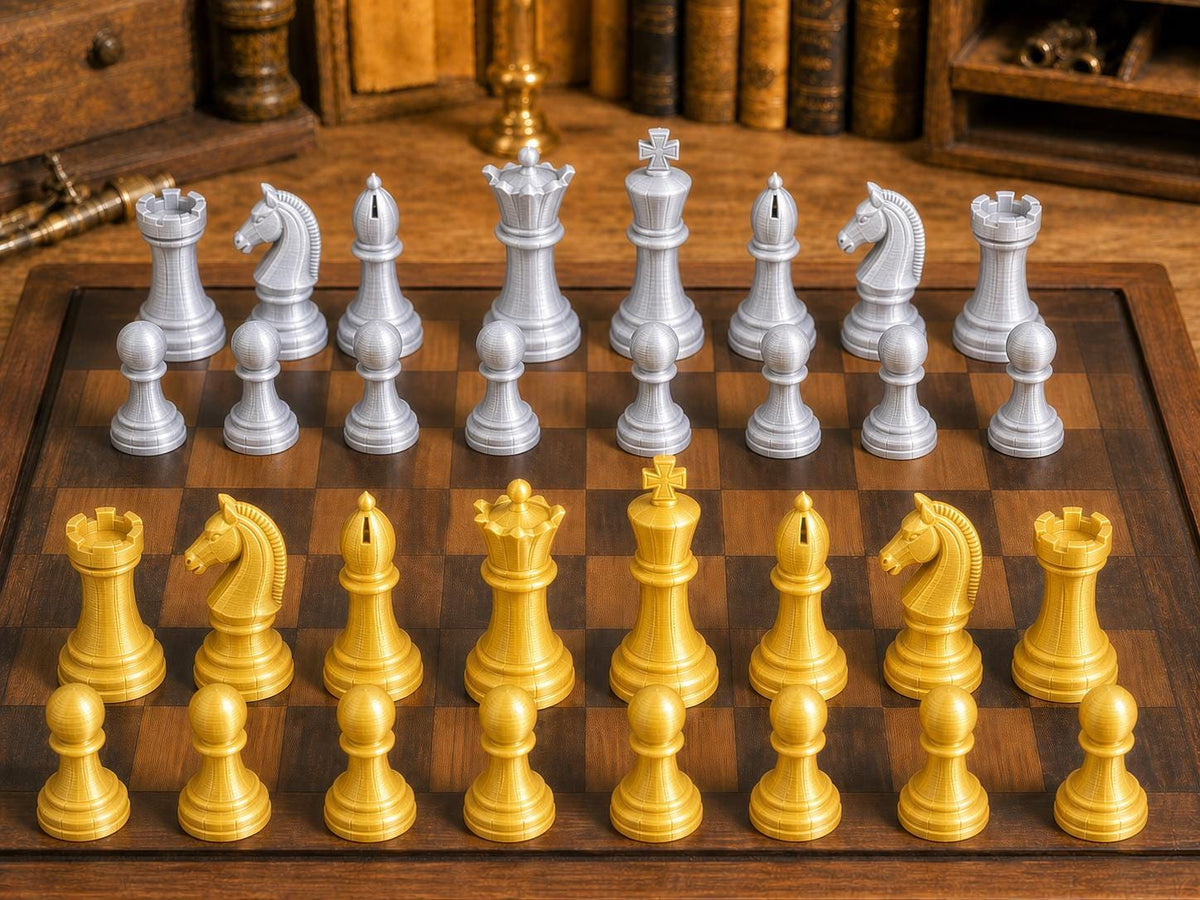 Moderner Klassiker – komplettes 32-teiliges Schachfigurenset – Ansicht 4