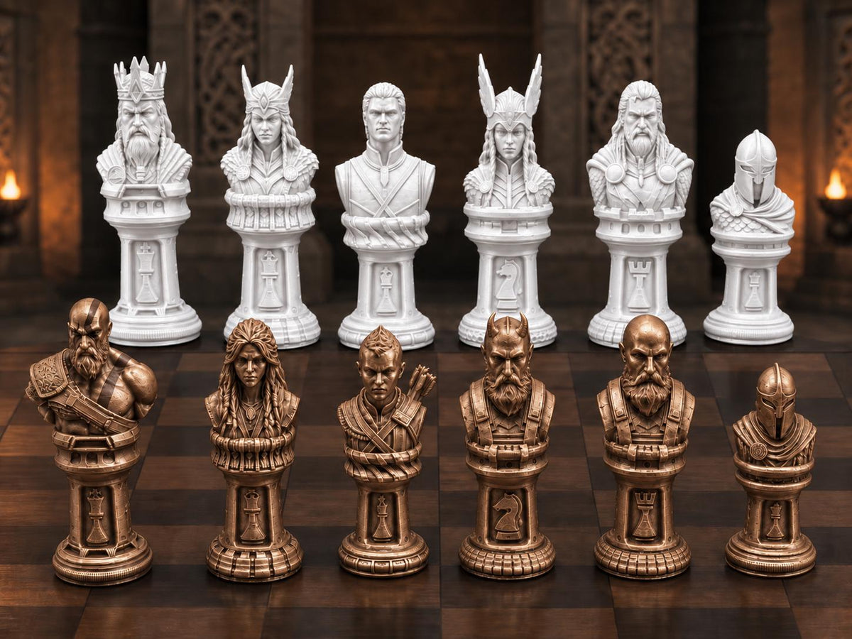 Mythisches Krieger-Schachfigurenset – komplett 32-teilig – Ansicht 13
