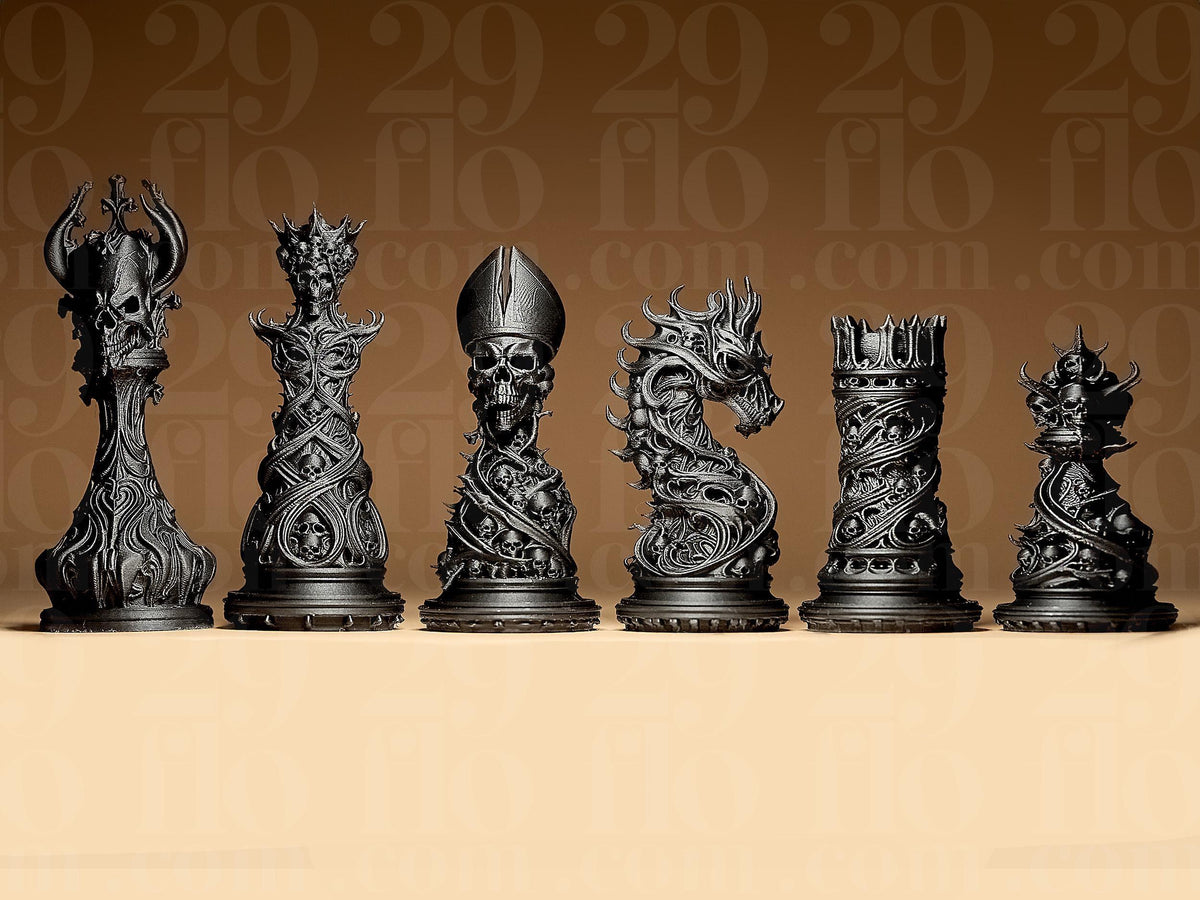 Gothic Ornamental Chess Set – Ansicht 3