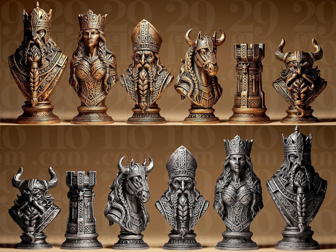 Wikinger Schachfiguren Set – Ansicht 2