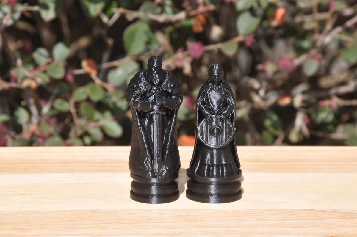 Wikinger-Schachfigurenset – komplettes 32-teiliges Schachset – Ansicht 7