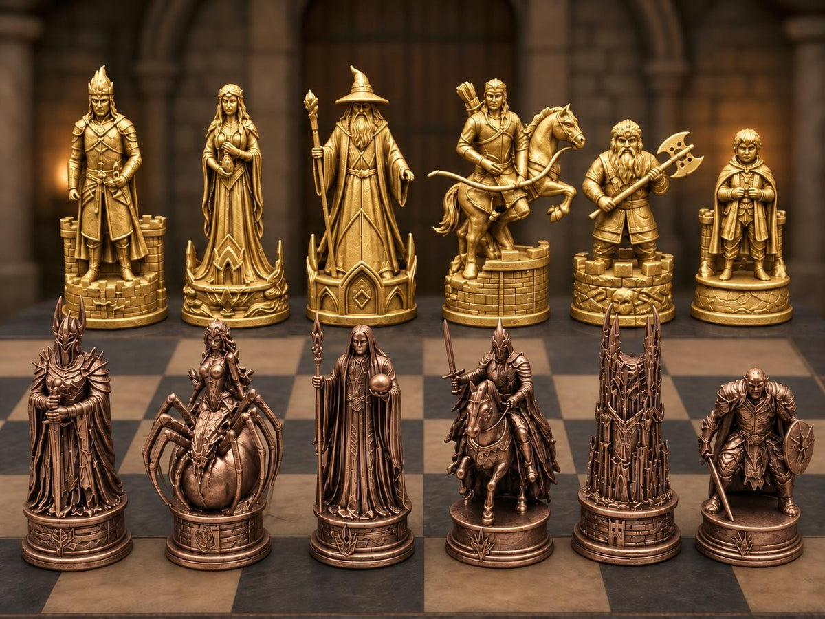 Dunkles Fantasy-Reich-Schachfigurenset – komplett 32-teilig – Ansicht 7
