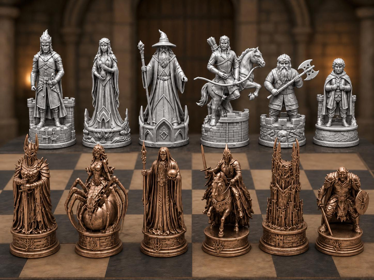 Dunkles Fantasy-Reich-Schachfigurenset – komplett 32-teilig – Ansicht 10