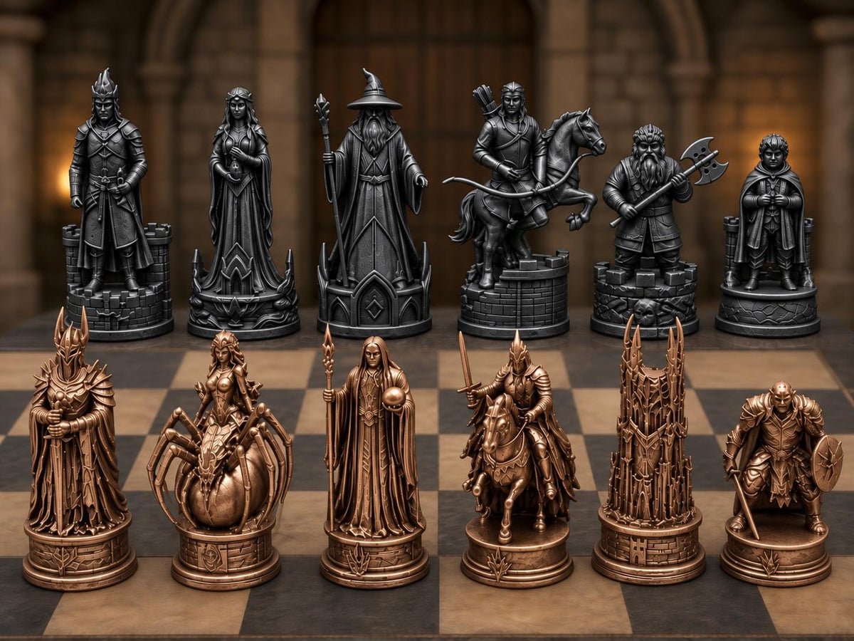 Dunkles Fantasy-Reich-Schachfigurenset – komplett 32-teilig – Ansicht 12