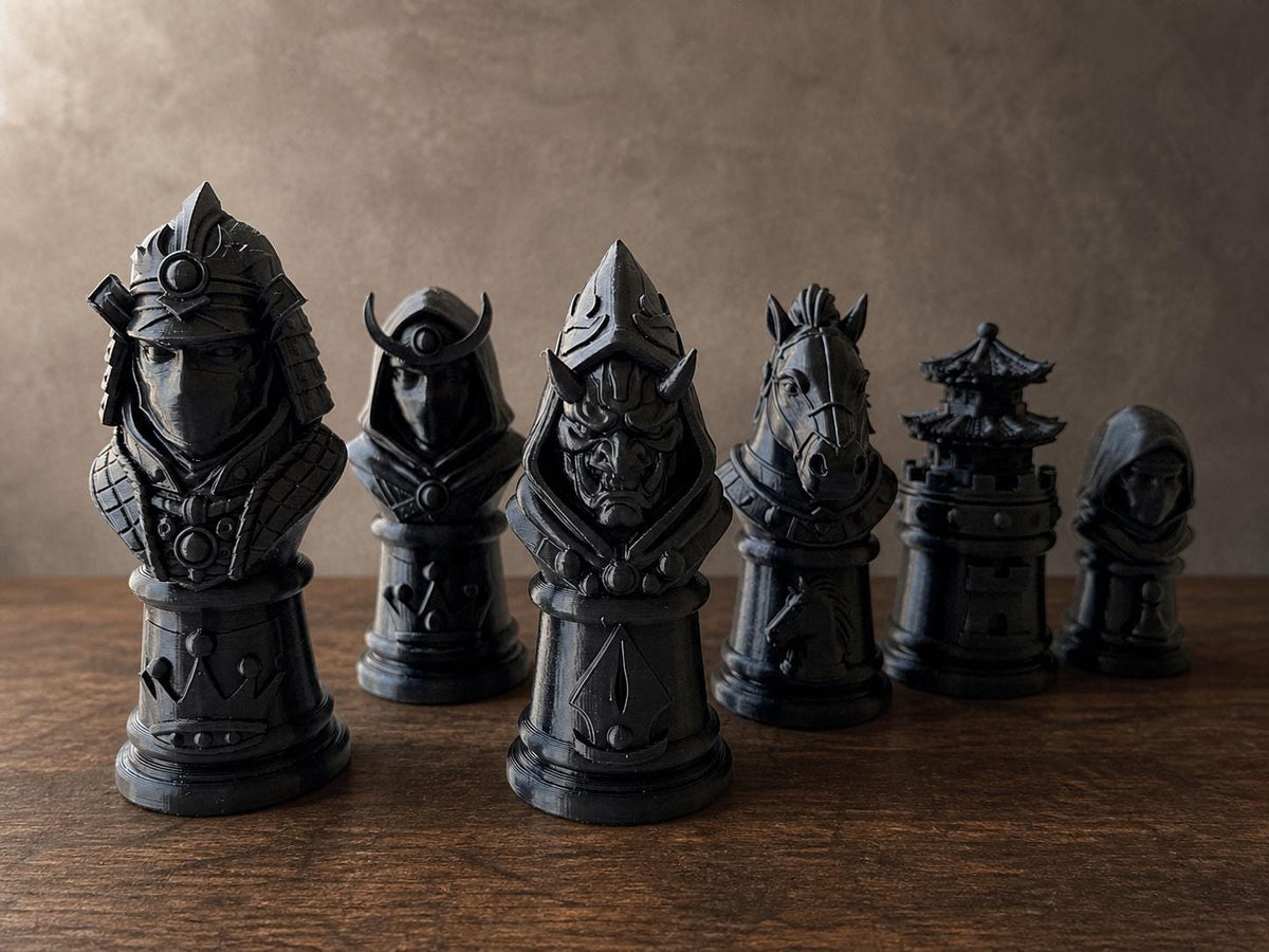 Samurai gegen Ninja – 32-teiliges Schachfigurenset – Ansicht 5
