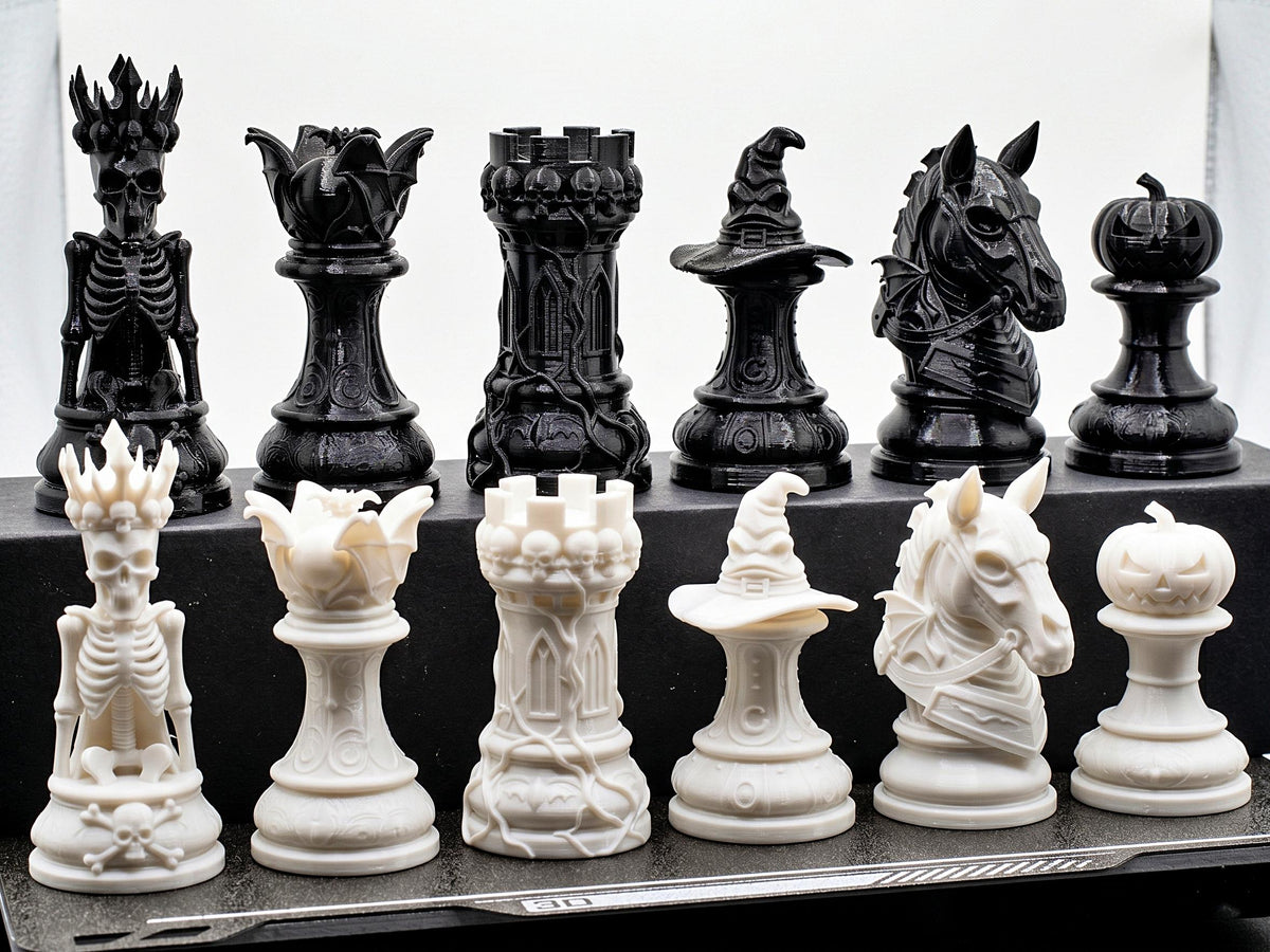Halloween-Schachfigurenset – komplett 32-teilig – Ansicht 2