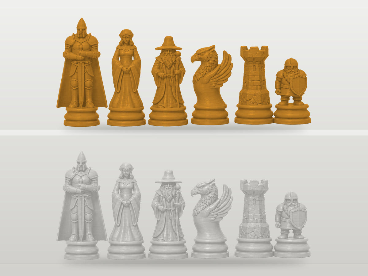 Klassisches Fantasy-Schachfigurenset – komplett 32-teilig – Ansicht 6