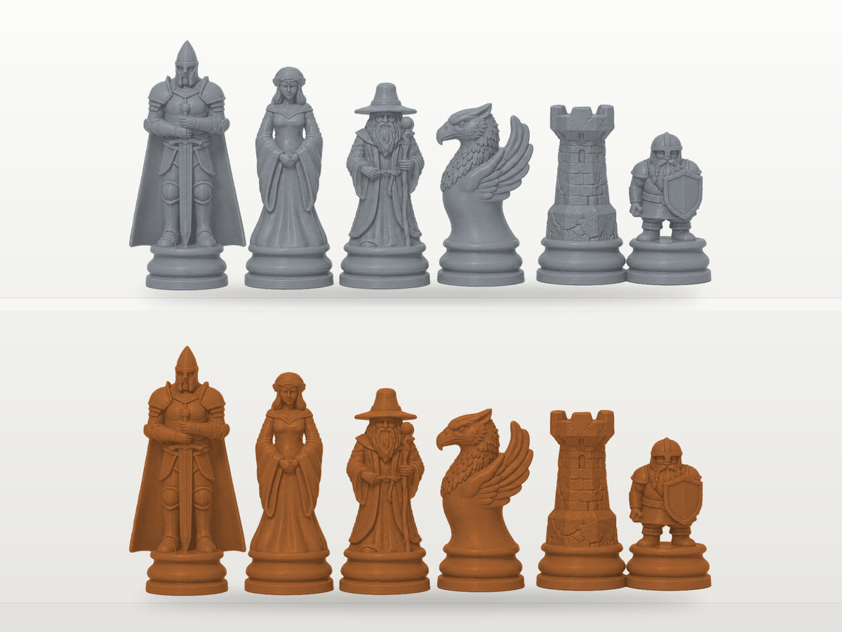 Klassisches Fantasy-Schachfigurenset – komplett 32-teilig – Ansicht 10