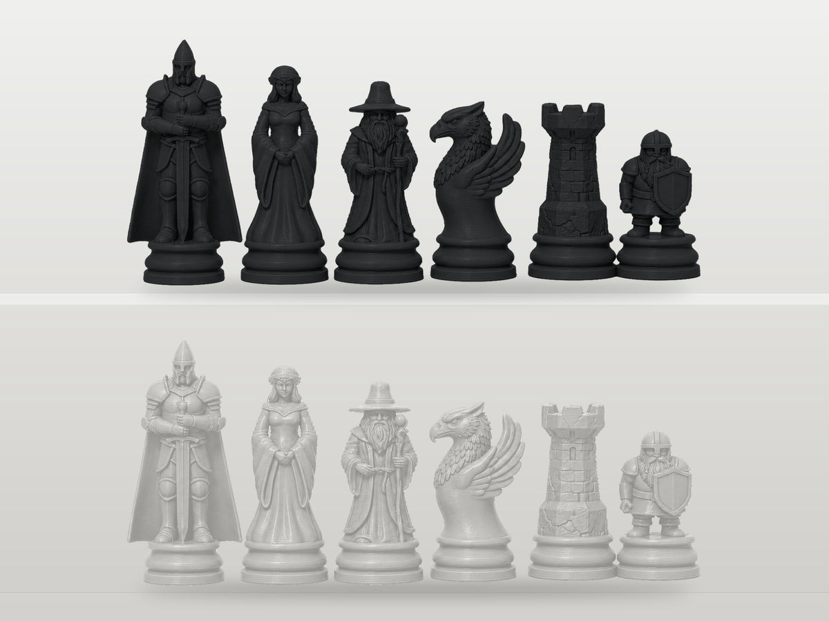 Klassisches Fantasy-Schachfigurenset – komplett 32-teilig – Ansicht 11