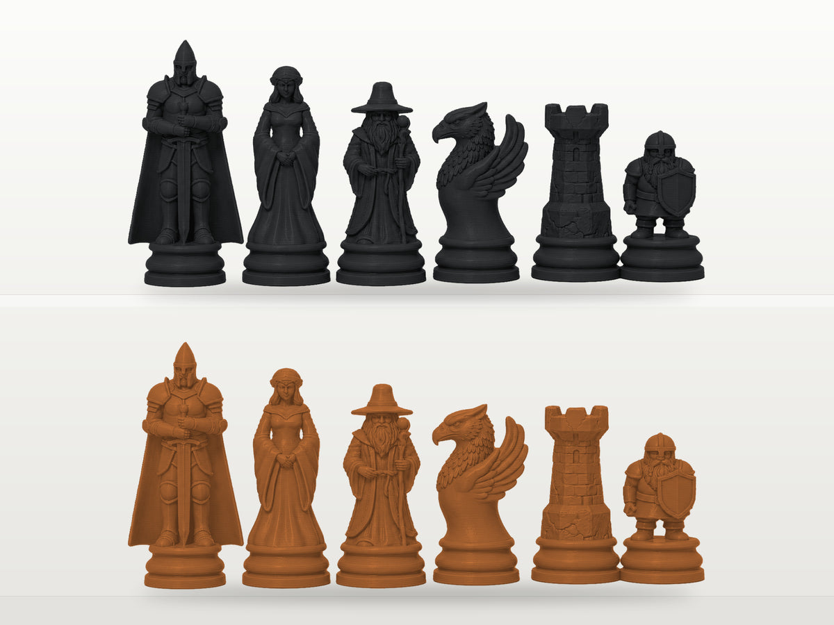 Klassisches Fantasy-Schachfigurenset – komplett 32-teilig – Ansicht 12